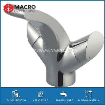 Modern chrome finish solid brass wash basin water mixer