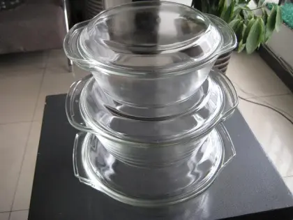 high borosilicate glass casserole
