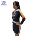 Sublimated orange cheer outfits