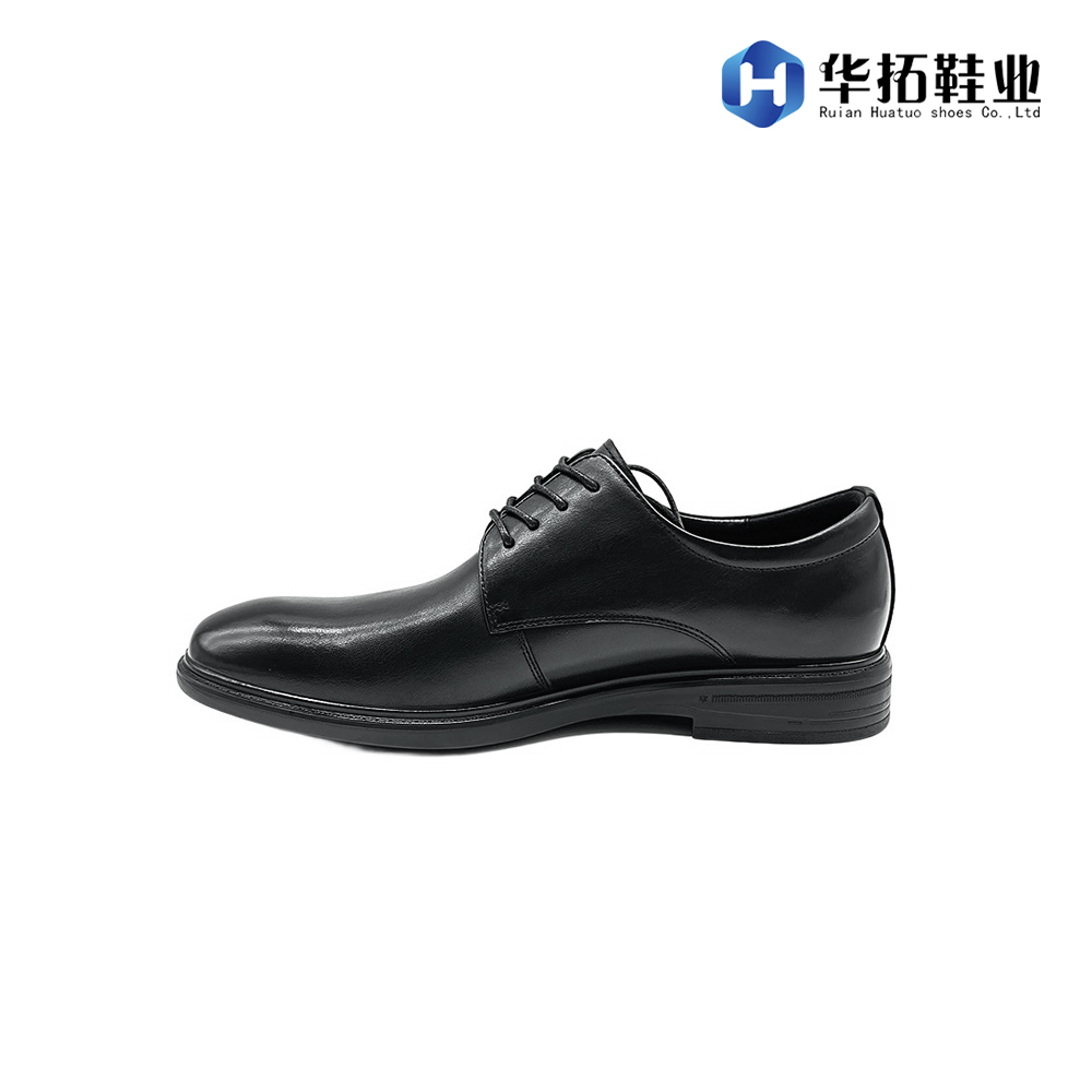 Black Leather Derby Safety Shoes