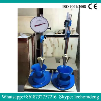 Mortar fluidity consistency meter