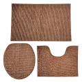 Chenille bathroom mat and toilet mat