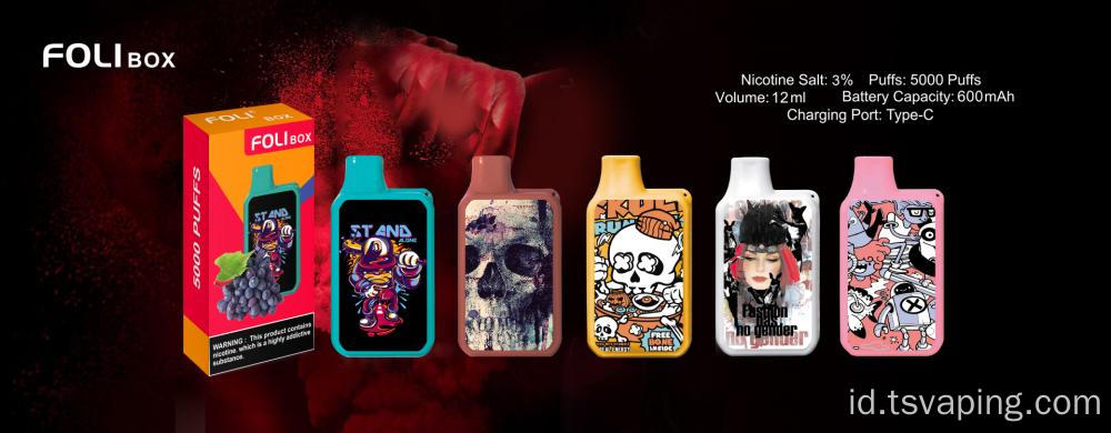 Promosi panas foli sekali pakai vape 5000 puffs