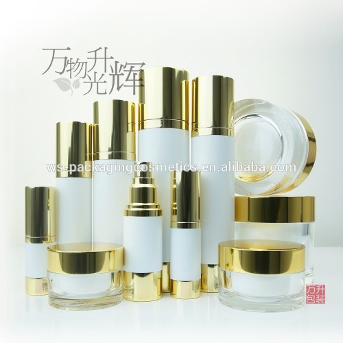 Aluminum White Bottle, SAN Aluminum Round Cosmetic Bottle