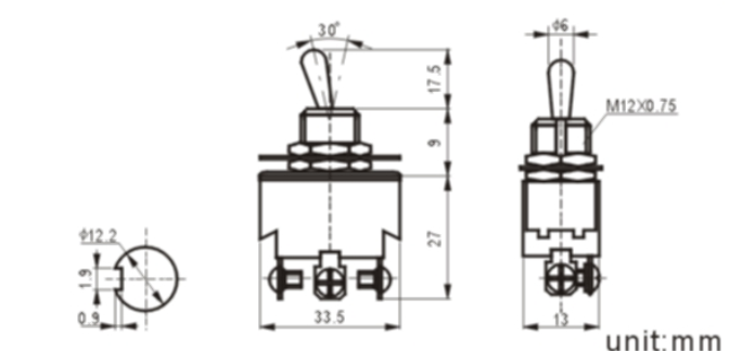 KN3(B)-103A-1 toggle switch