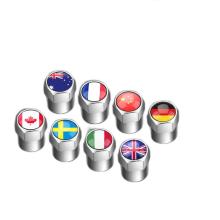 Car supplies national flag mini tire valve cap