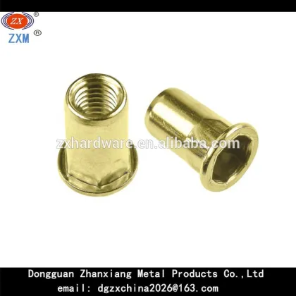 ISO9001RoHS SGS Flat Head Semi Hex Body Rivet Nuts Fasteners