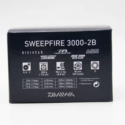 DAIWA SWEEPFIRE-2B Original Series Fishing Spinning Reel for Fresh and Saltwater Carp Fishing