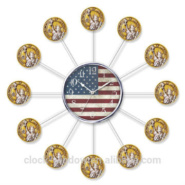 USA coin wall clock