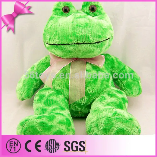 2015 hot sale stuffed big eye green frog plush animal toy