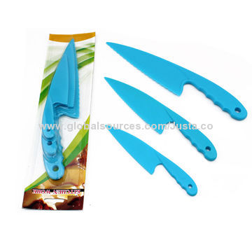 Good quality birthday 3pcs plastic birth cake knifeNew