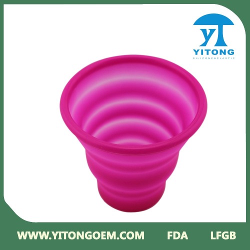 China 2017 latest item 100% food grade silicone folding cup