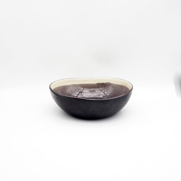 Luxus reaktive Glasur Keramik Ice Cream Bowl Steinzeug