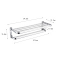 Gun Grey Wall-Mounted Hotel Bathroom Accessories: Stainless Steel Towel Racks and Rails
