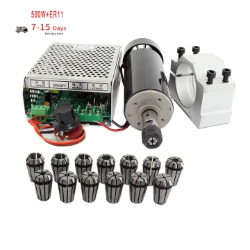 Complete CNC Milling Machine Accessory Kit: 500W Power Governor, 13 ER11 Chucks, 52mm Fixtures, and Air Cooled Spindle Motor