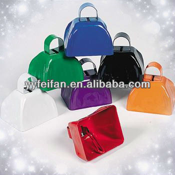 different colors cow bells