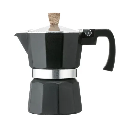 Matt Finish Aluminum Stovetop Espresso Maker Moka Pot - 3/6 Cup Espresso Cup