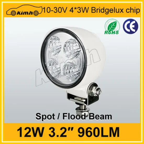 Guangzhou led light 12v/24v 12w atv led work lamp