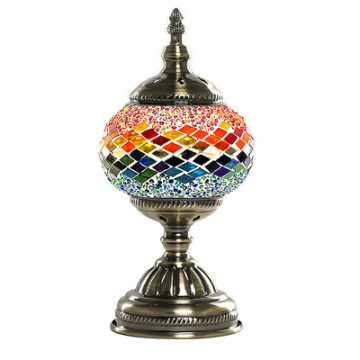 Handcrafted Turkish Mosaic Glass Table Lamp for Bedroom and Living Room