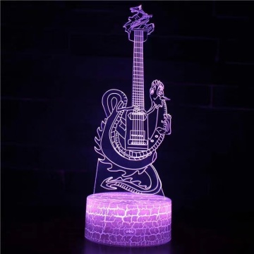 3D Effect Night Lamp Designed as a Music Instrument Trumpet: Illuminating Art and Music Experience