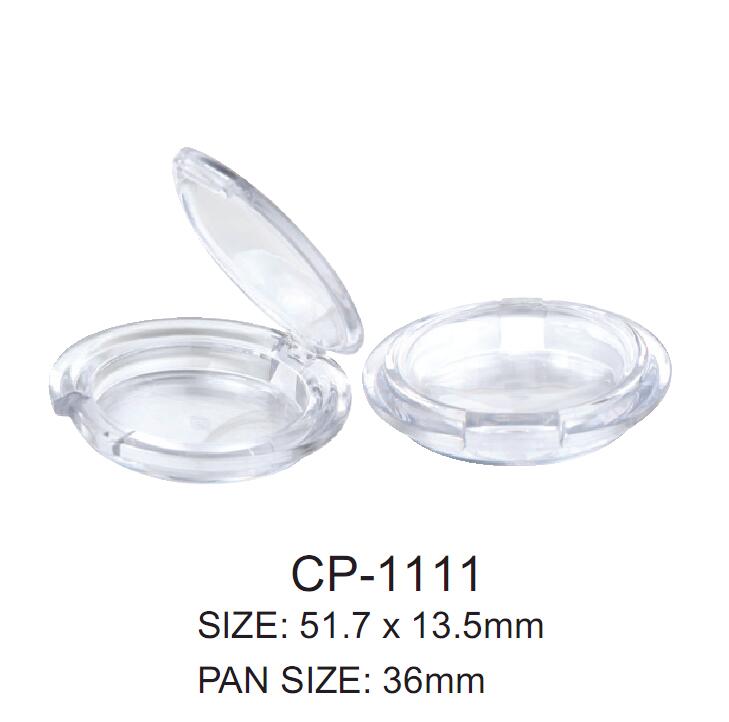 Clear Round Cosmetic Compact Container