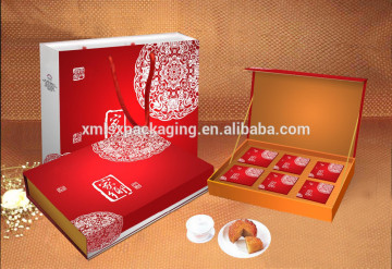 New Mooncake Packing Food Paper Box with Matching Bag