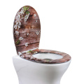 Duroplast Toilet Seat Soft Close in white-flower pattern