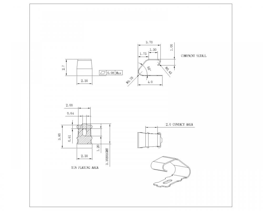 SF-S7091-42R-X-23 SMT 방패 손가락 2.7