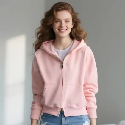 Women's Fleece Sweatshirt with Zipper Street Set