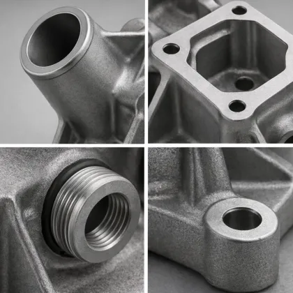 Casting pump housings and fluid control body machining