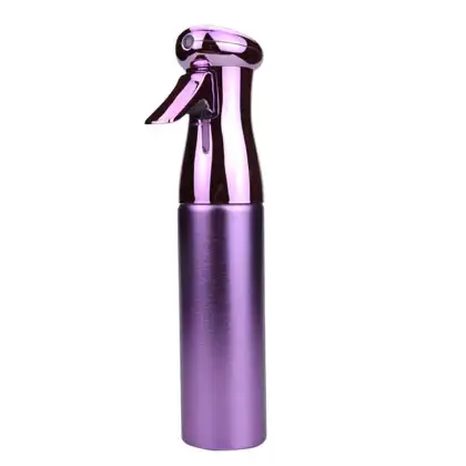 luxurious aluminum metal 250ml hair straw continuous spray water steel bottle for curl hair care