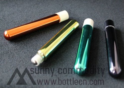 sc0502 8ml high shiny color coating of roll on glass perfume bottle