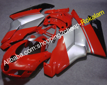 999 749 КОМПЛЕКТ КРЕЙТА КОЛИСКИ ДЛЯ DUCATI 749S 2005-2006 999R Красное серебряное мотоциклетное набор