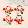 Botu Custom Cartoon Christmas Keychain Wholesale Kulomui Kitty Kawaii Anime Melody Rubber Keytag Bag Pendant Xmas Gifts