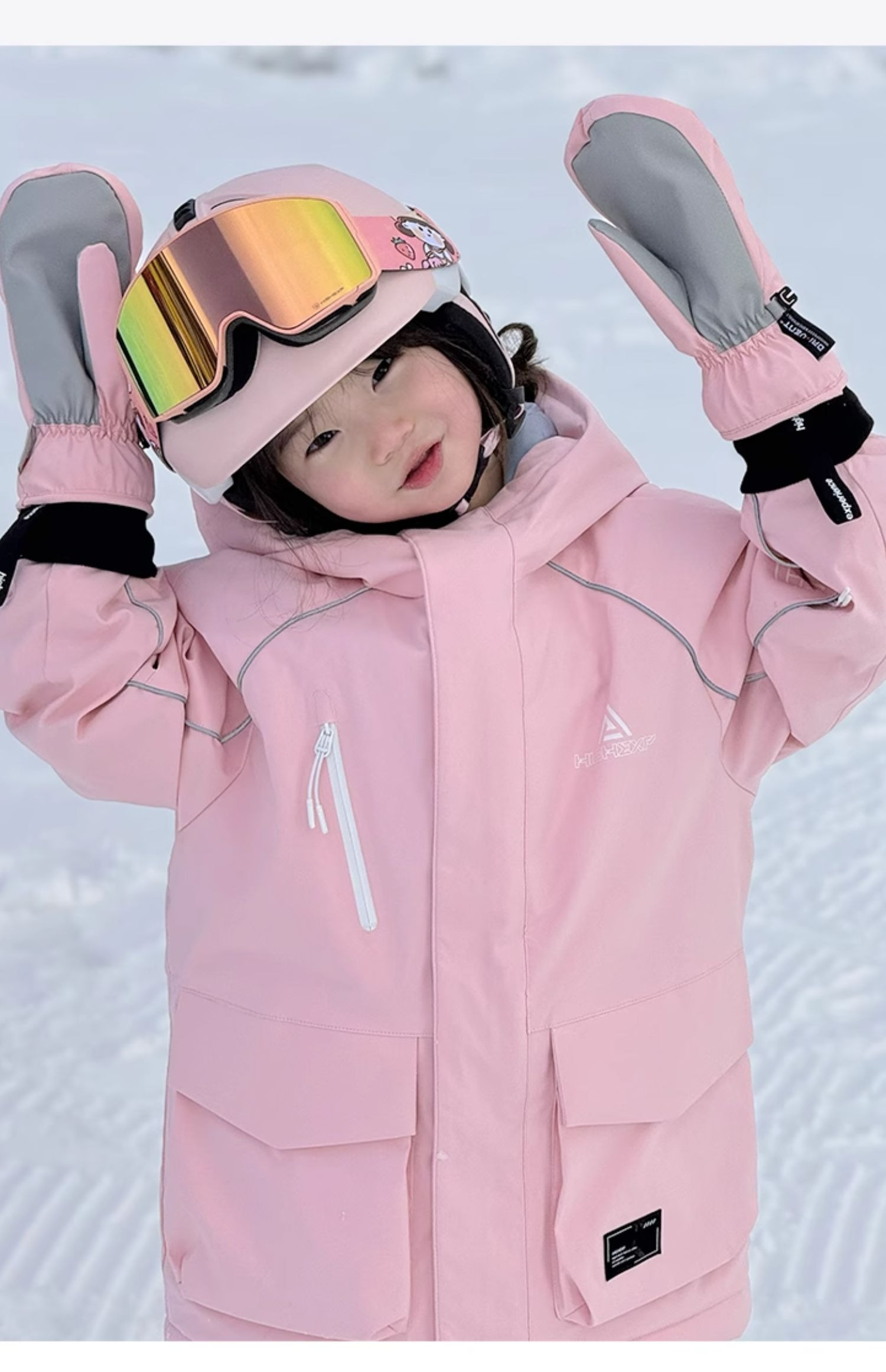 Children's ski clothing thickened warm