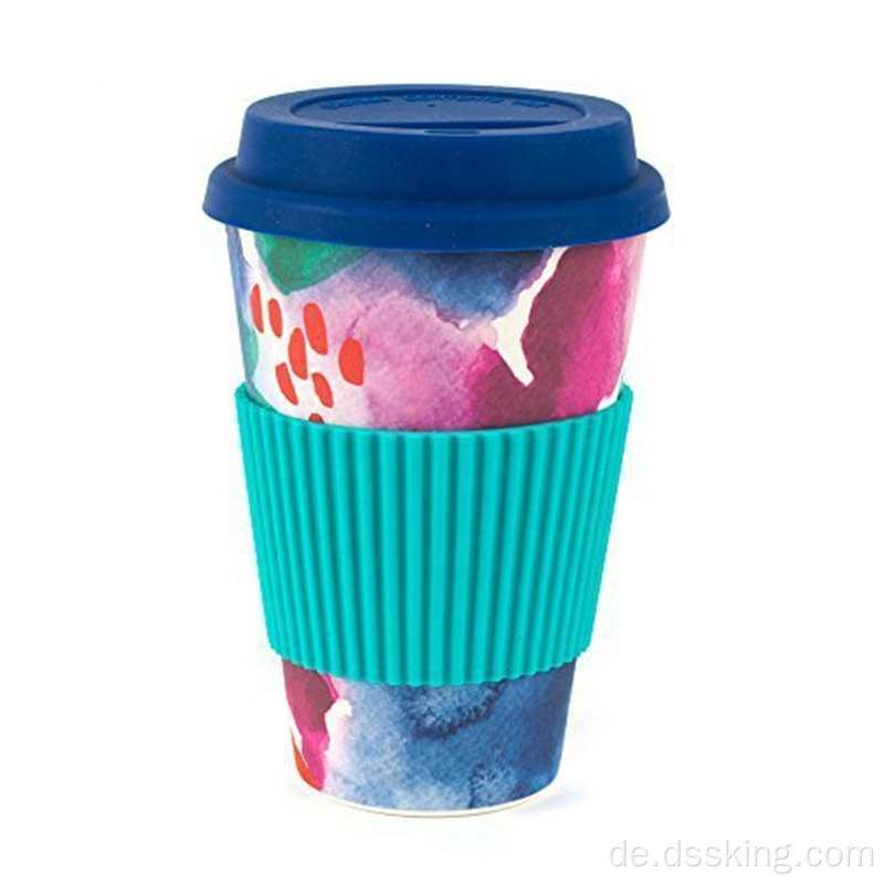 Weizenstroh Kaffeetasse Maisstärke PLA Abbaubare wiederverwendbare Tasse