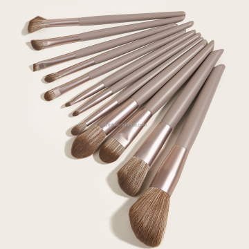 Professional 12-Piece Soft Bristles Hair Wood Handle Makeup Cosmetics Brush Set
