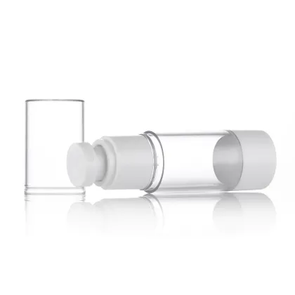 plastic 100ml 120ml white skincare airless spray lotion cream pump bottle for skin care