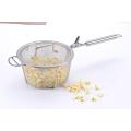 Stainless steel frying basket sieve chef strainer