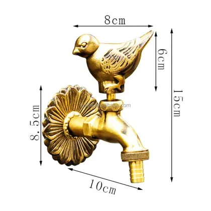 Antique Brass Magpie Bib Tap