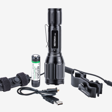 1200 Lumen Dual Lights-in-1 Green & White T5G Hunting Flashlight Set with Remote Control
