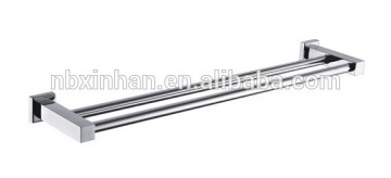 New design stainless steel contemporary bathroom wall fitting accessories chrome plating s/s double towel bar/600mm