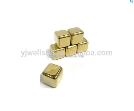 Hot sell Gold ice cube / / Ice rocks for wine whiskey