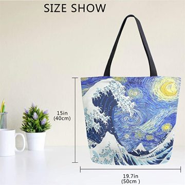 Canvas Tote Bag Large Women Casual Shoulder Bag Handbag