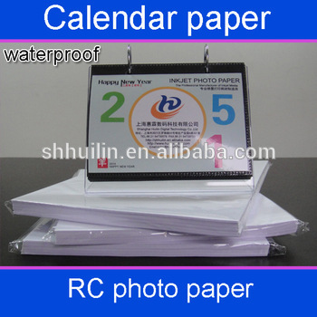 double sided calendar photo paper/desk calendar