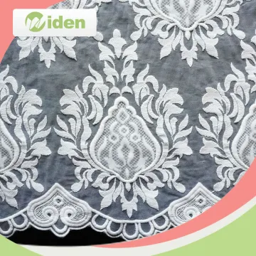 white nylon cotton organza embroidery lace