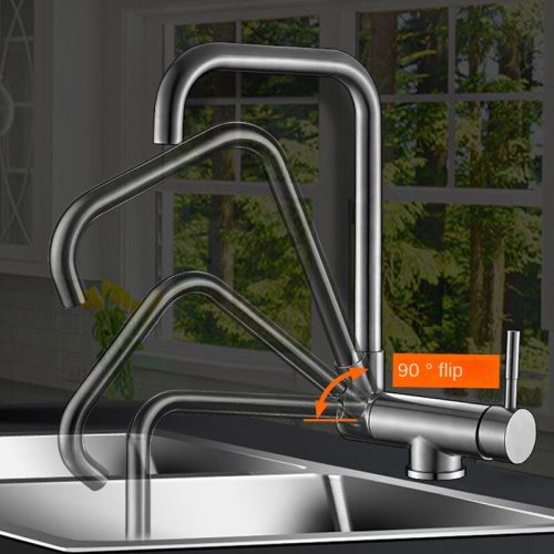 Modern Single Handle Stainless Steel Sink Kitchen Faucet