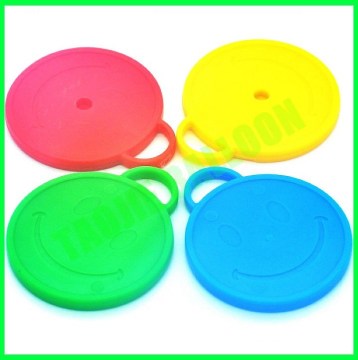8 Gram Round Shape Plastic Balloon Weight with smiling face