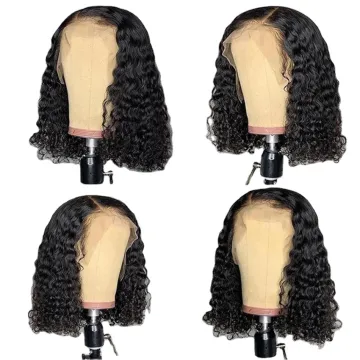 Short Curly Lace Wig Human Hair Bob Cut Full Lace Wigs With Baby Hair Virgin Brazilian Bob Curly Lace Front Wig