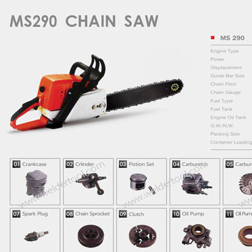 petrol Chainsaw bahagian bekalan daripada stok